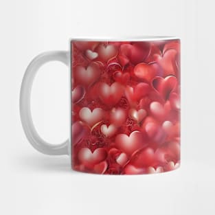 Heartfelt Affection: Seamless Valentine Hearts Pattern Mug